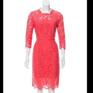 Rachel Zoe Eyelash Lace Open Back Dress